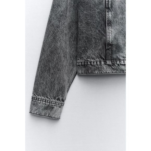 ZARA STUDDED Z1975 DENIM JACKET - Picture 7 of 9